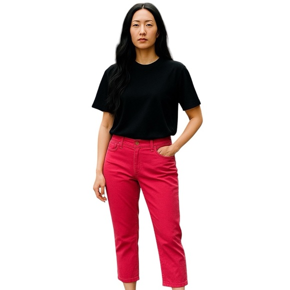 KUT FROM THE KLOTH Crop Skinny Jeans Honey Suckle Pink Size 12 NWOT - Picture 1 of 13